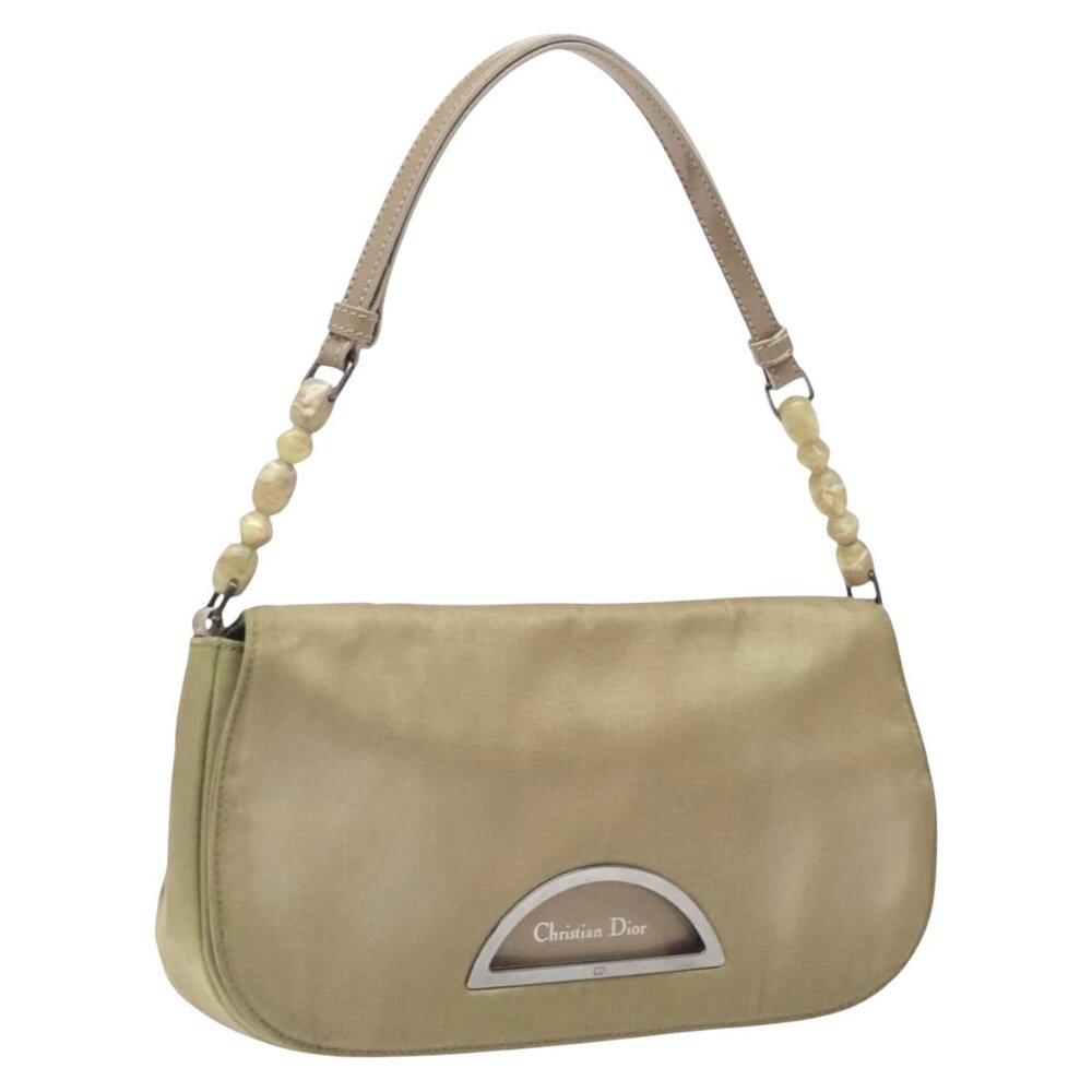CHRISTIAN DIOR Maris Pearl Beige Nyl Small Shoulder Bag  -  RU1919